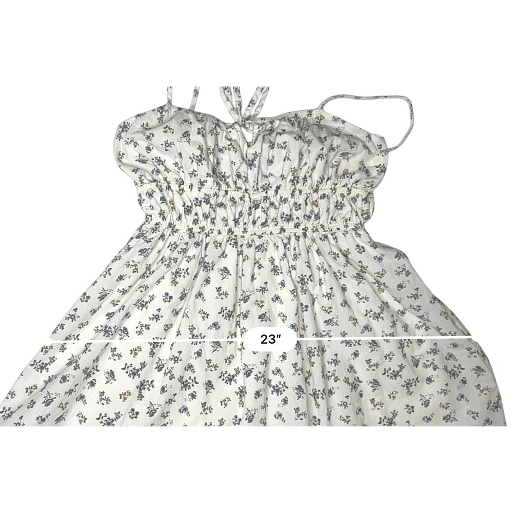 Lulu's Darling Mindset White Prairie Dress MEDIUM Floral Sleeveless Coquette - Picture 8 of 13